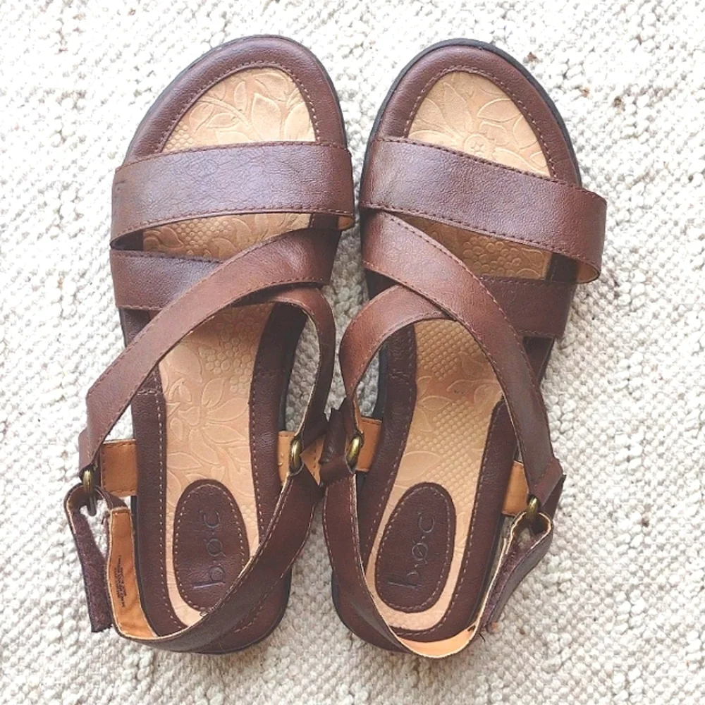 BOC brown leather sandals - Picture 1 of 6